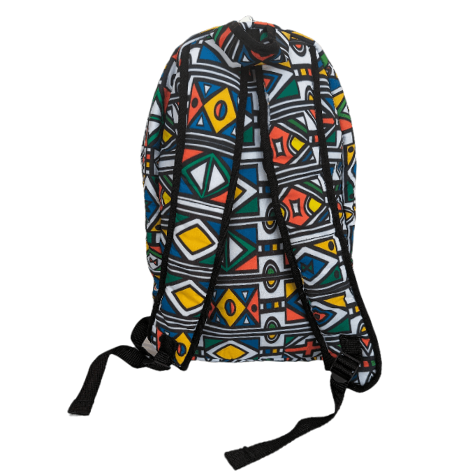 Ndebele African Laptop Backpack by Tribe Afrique Tribe Afrique
