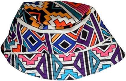 Adult size - New Ndebele African Bucket hat by Tribe Afrique - Tribe Afrique