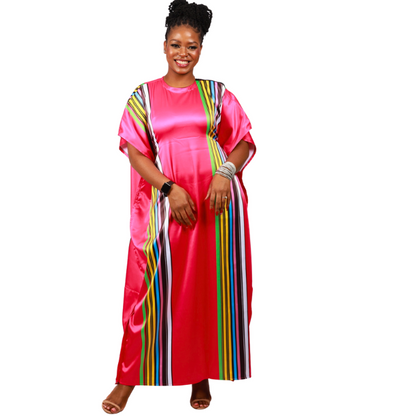 Pink Venda African Bubu Dress by Tribe Afrique (Kaftan)