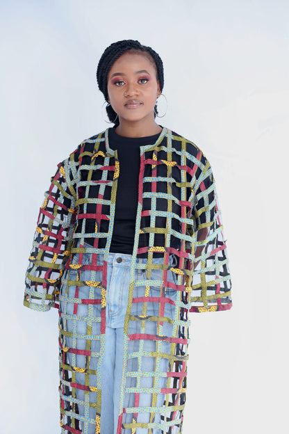 Lashibi Basket Kimono by Tribe Afrique - Tribe Afrique