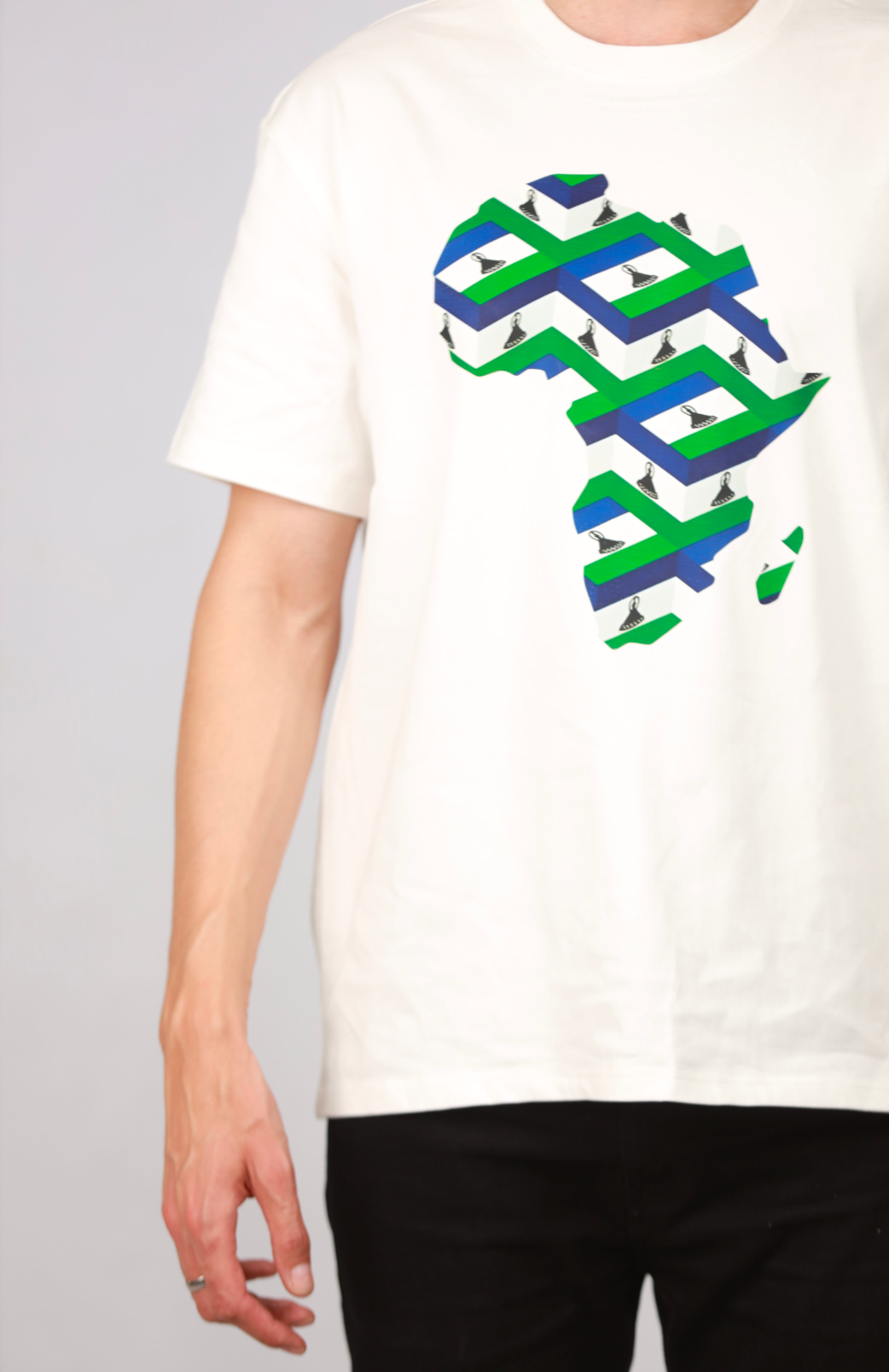 Sotho Hut Africa Map Shirt by Tribe Afrique