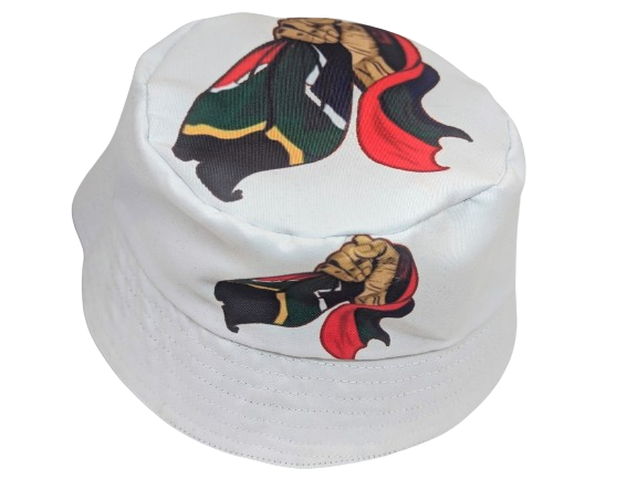 White Freedom African Bucket Hats by Tribe Afrique - Tribe Afrique
