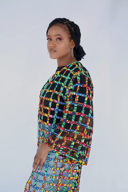 Nhyiren Basket Kimono by Tribe Afrique - Tribe Afrique