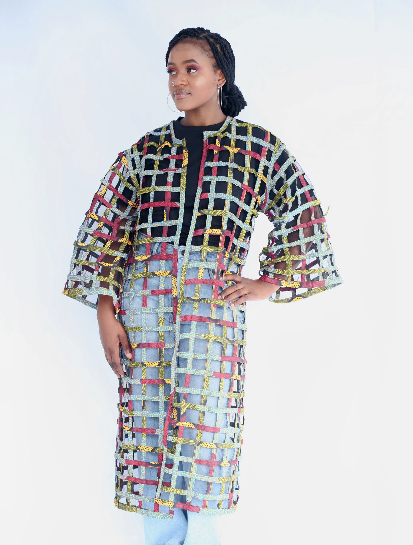 Lashibi Basket Kimono by Tribe Afrique - Tribe Afrique