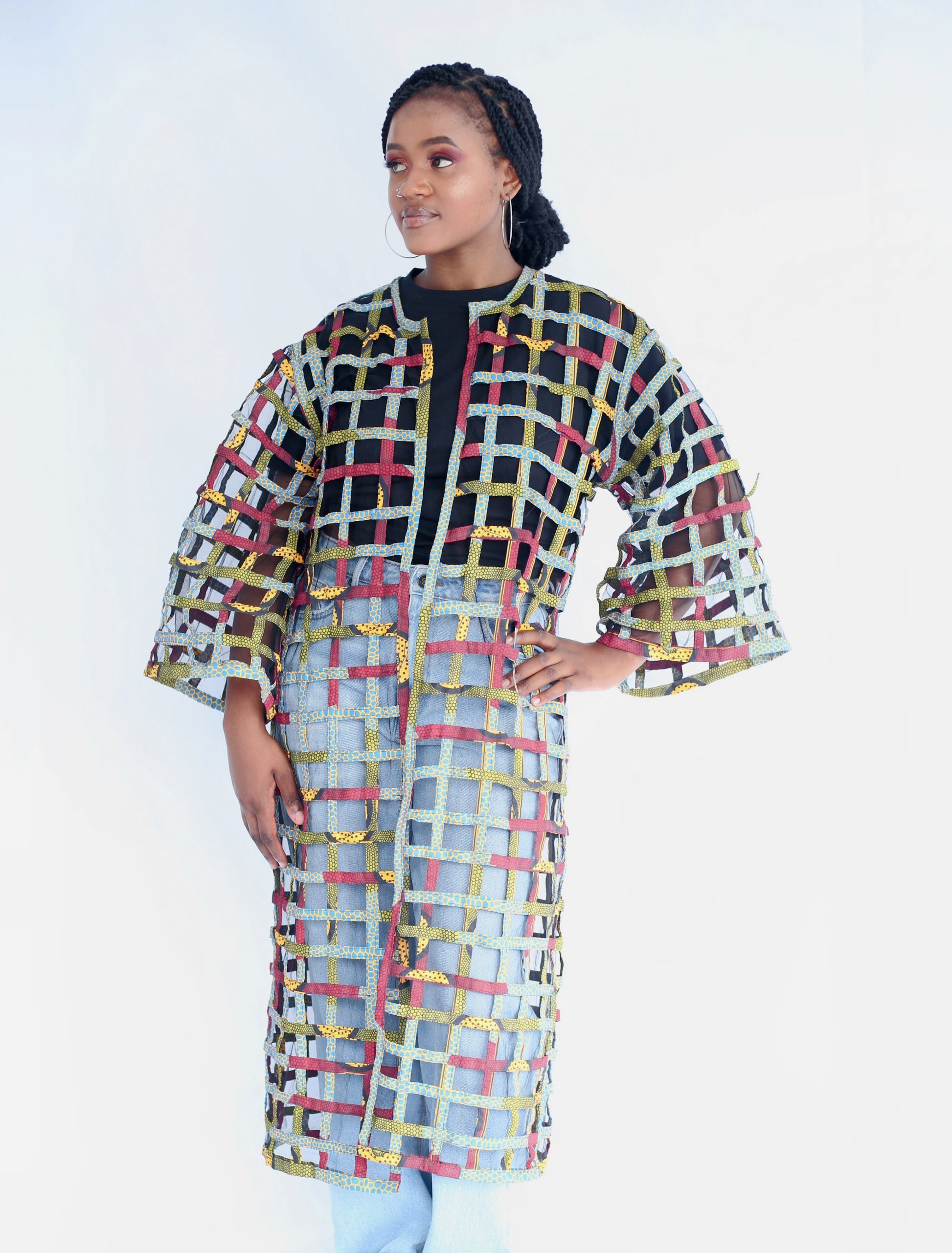 Lashibi Basket Kimono by Tribe Afrique - Tribe Afrique