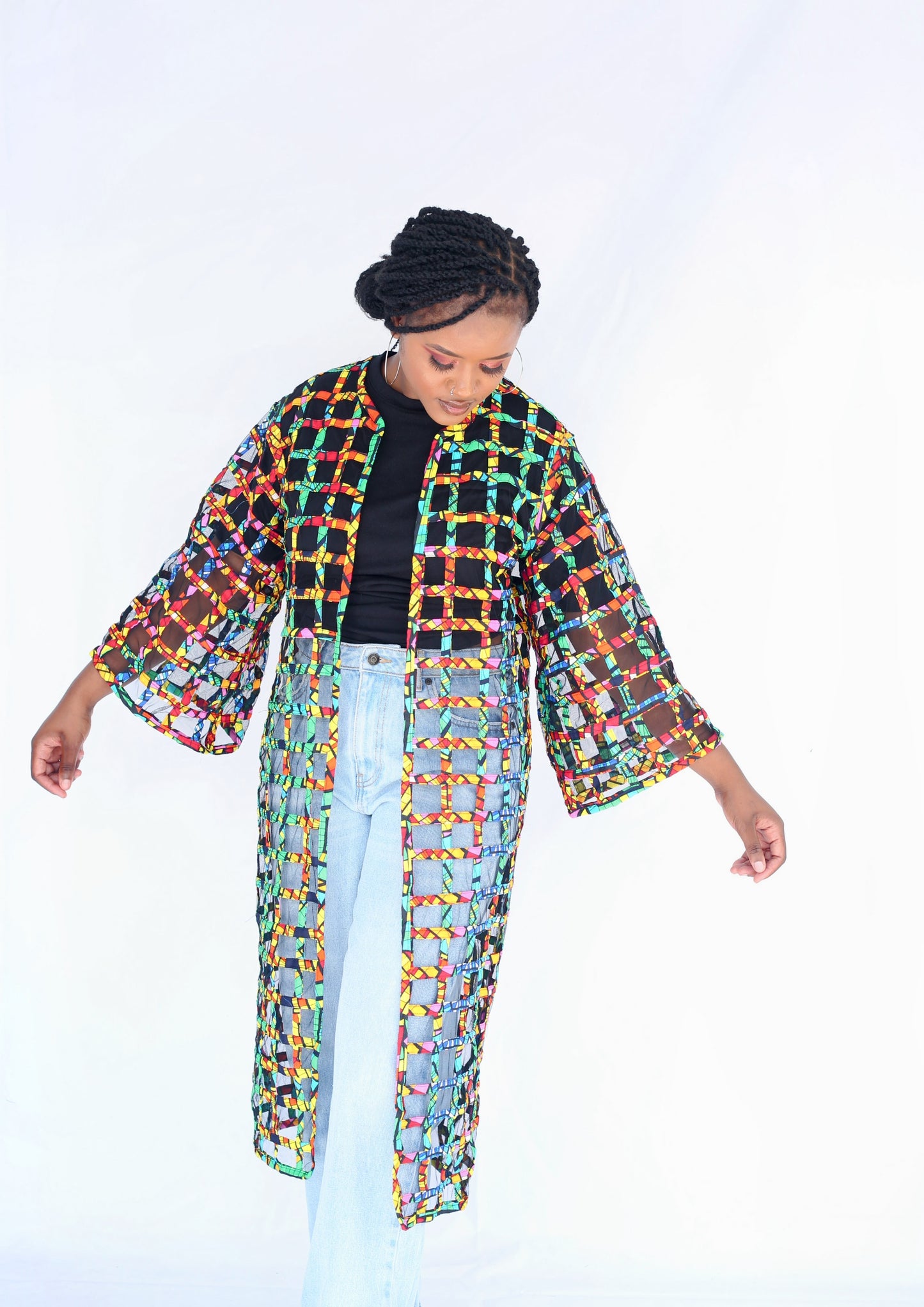 Nhyiren Basket Kimono by Tribe Afrique - Tribe Afrique