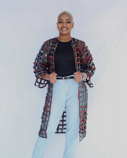 Mlindo Basket Kimono by Tribe Afrique - Tribe Afrique