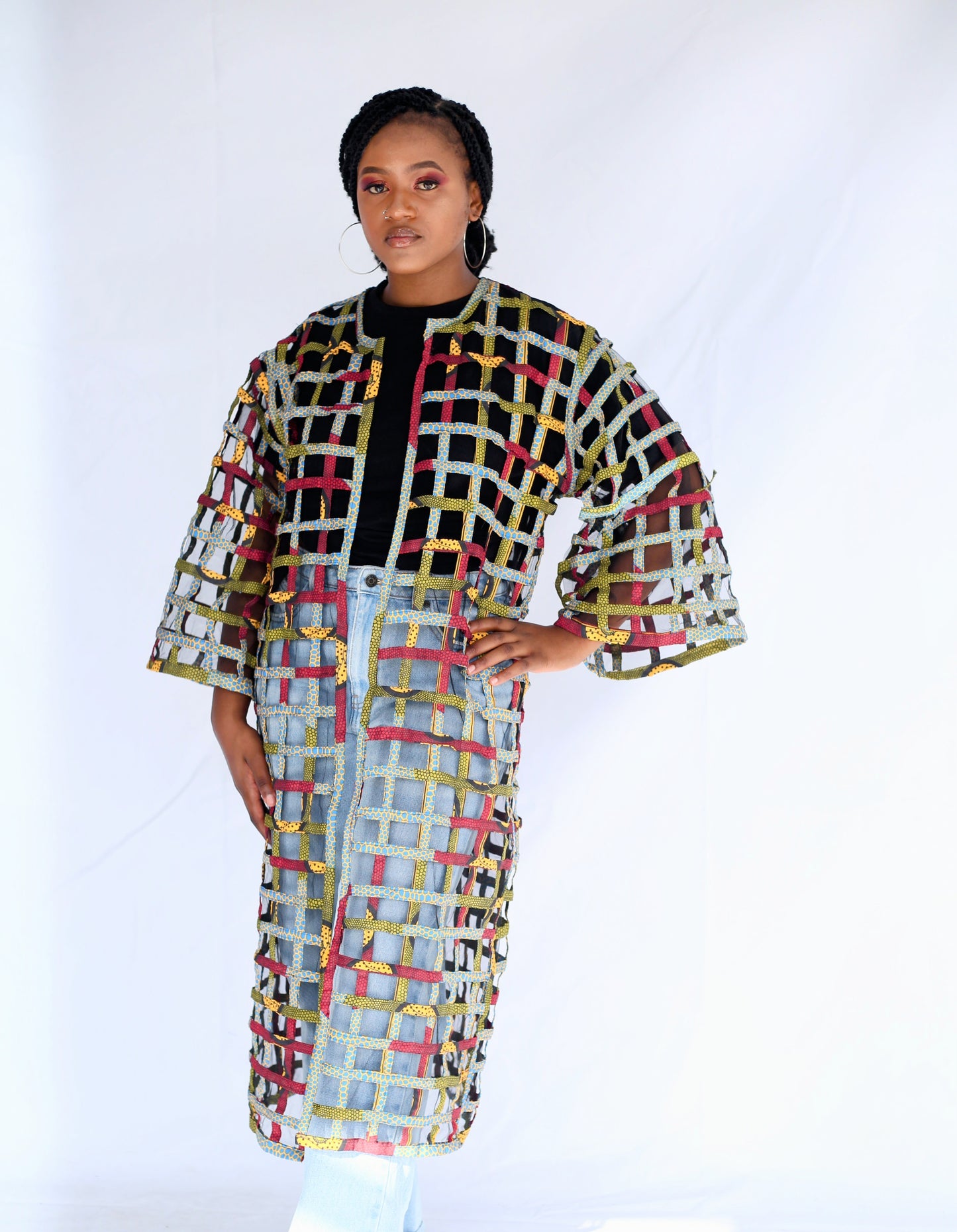 Lashibi Basket Kimono by Tribe Afrique - Tribe Afrique