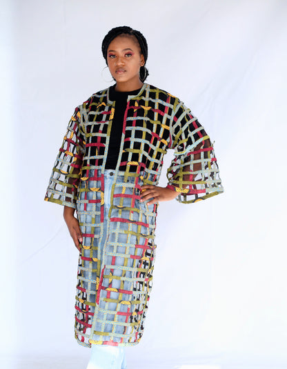 Lashibi Basket Kimono by Tribe Afrique - Tribe Afrique