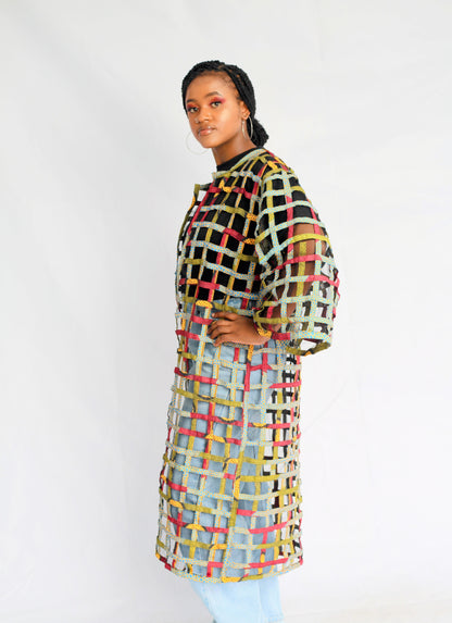 Lashibi Basket Kimono by Tribe Afrique - Tribe Afrique