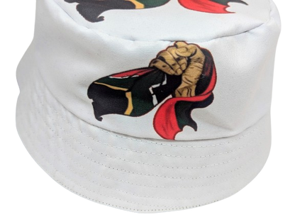 White Freedom African Bucket Hats by Tribe Afrique - Tribe Afrique