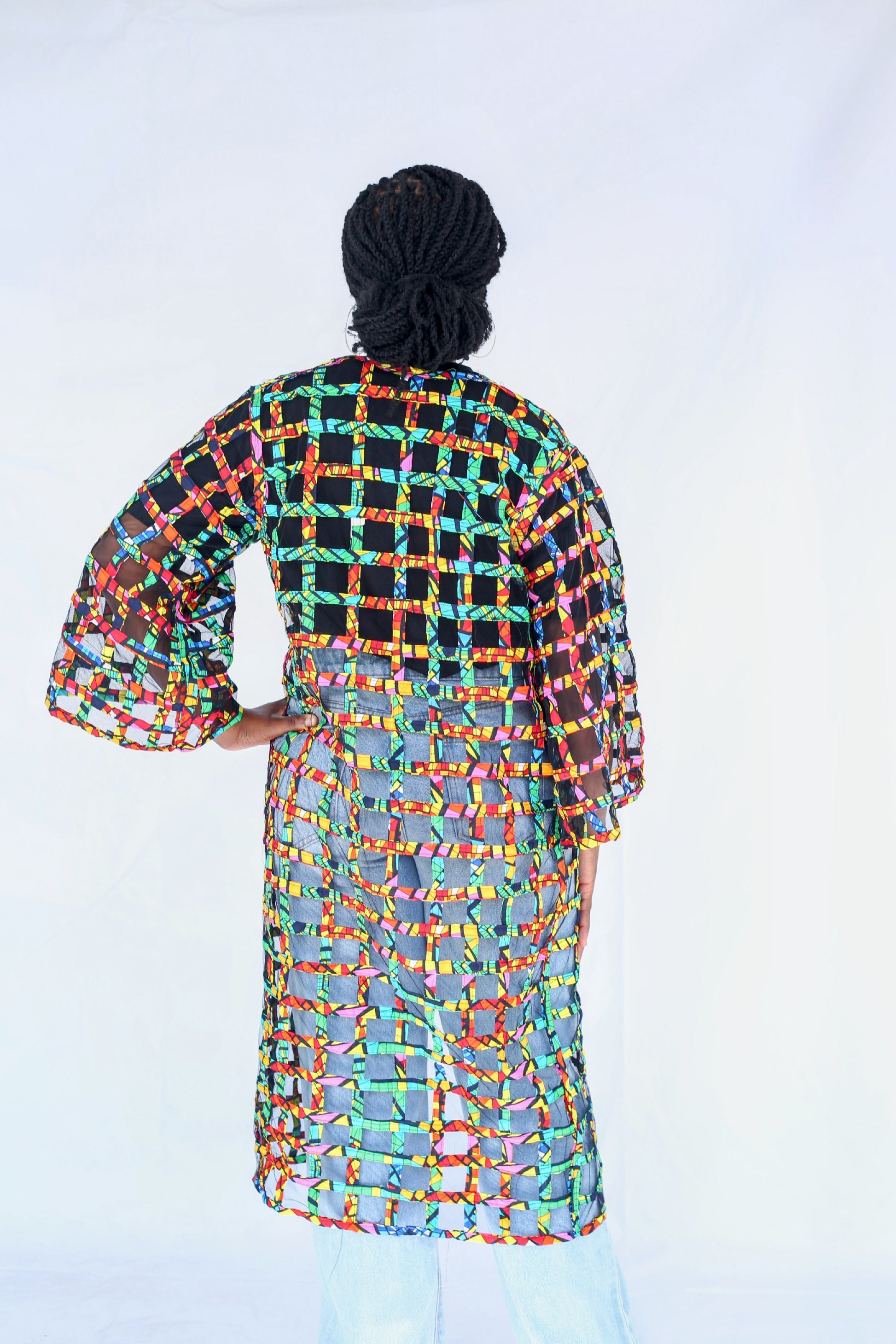 Nhyiren Basket Kimono by Tribe Afrique - Tribe Afrique