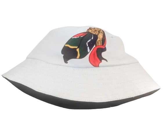 White Freedom African Bucket Hats by Tribe Afrique - Tribe Afrique