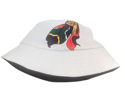 White Freedom African Bucket Hats by Tribe Afrique - Tribe Afrique