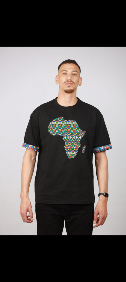 Blue Kai Map Shirt by Tribe Afrique