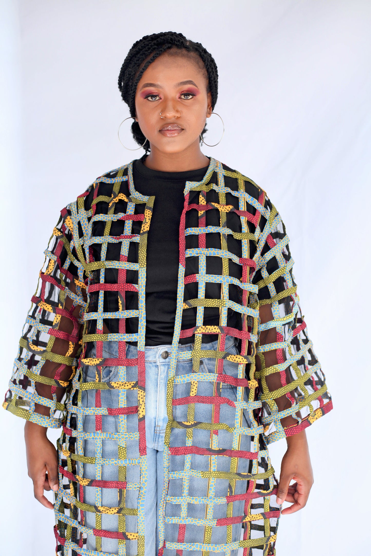 Lashibi Basket Kimono by Tribe Afrique - Tribe Afrique