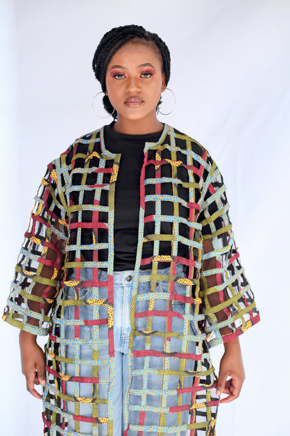 Lashibi Basket Kimono by Tribe Afrique - Tribe Afrique