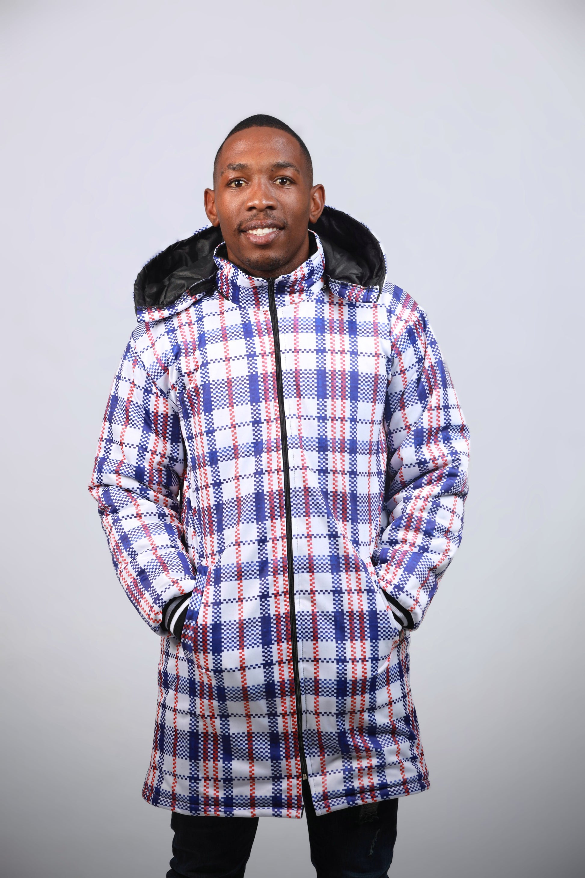 Blue Machangani / Khonz'ekhaya Jacket by Tribe Afrique - Tribe Afrique