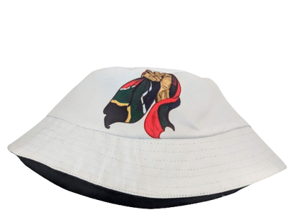 White Freedom African Bucket Hats by Tribe Afrique - Tribe Afrique