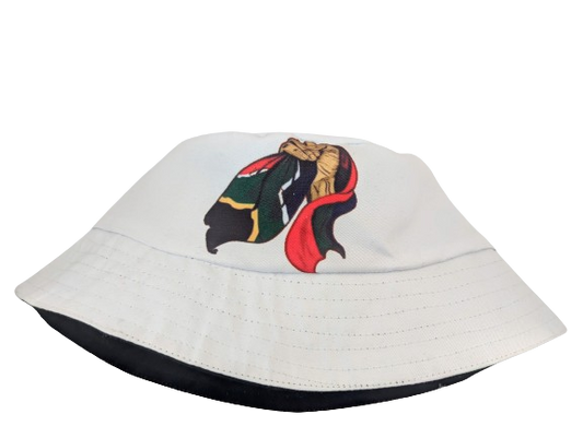 White Freedom African Bucket Hats by Tribe Afrique - Tribe Afrique