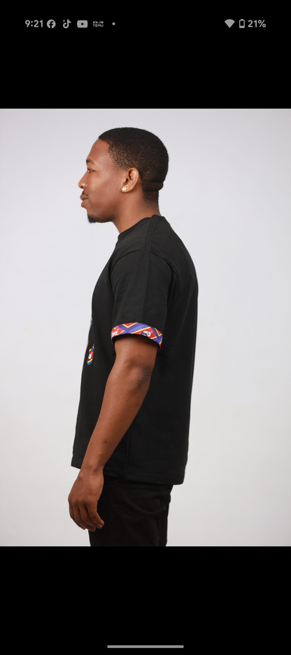 Blue Swati Africa Map Shirt by Tribe Afrique