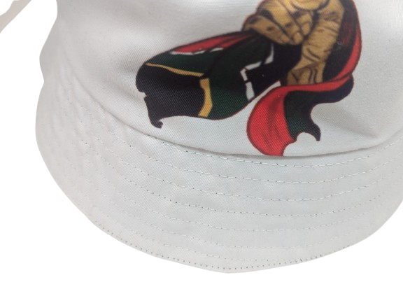 White Freedom African Bucket Hats by Tribe Afrique - Tribe Afrique