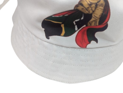 White Freedom African Bucket Hats by Tribe Afrique - Tribe Afrique