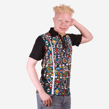 Ndebele Reloaded African Golf Shirt Tribe Afrique