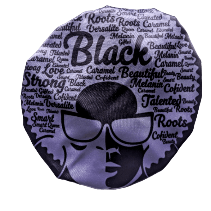 Black is supercool Affirmation Satin Bonnet by Tribe Afrique - Tribe Afrique