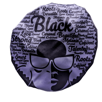 Black is supercool Affirmation Satin Bonnet by Tribe Afrique - Tribe Afrique