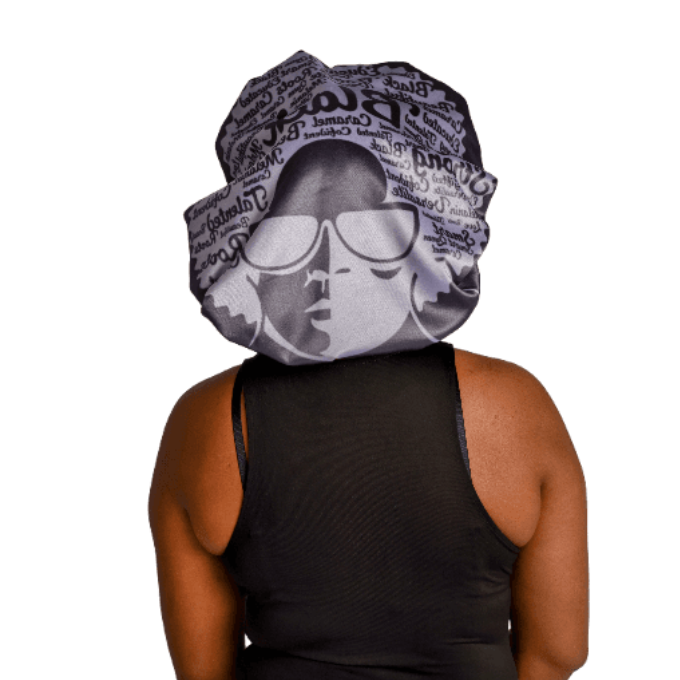 Black is supercool Affirmation Satin Bonnet by Tribe Afrique - Tribe Afrique