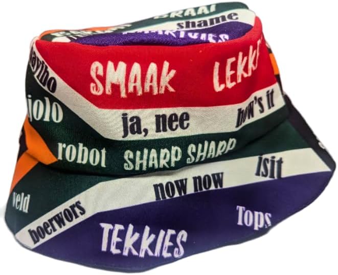 Adult size - SA Slangs on South African Flag African Bucket hat by Tribe Afrique - Tribe Afrique