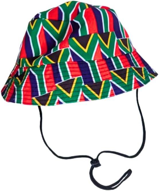 Adult size - South African Flag bucket Sun hat - Tribe Afrique