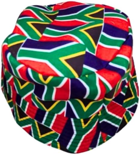 Adult size - South African Flag bucket Sun hat - Tribe Afrique