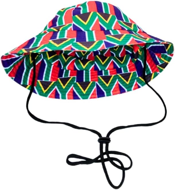 Adult size - South African Flag bucket Sun hat - Tribe Afrique