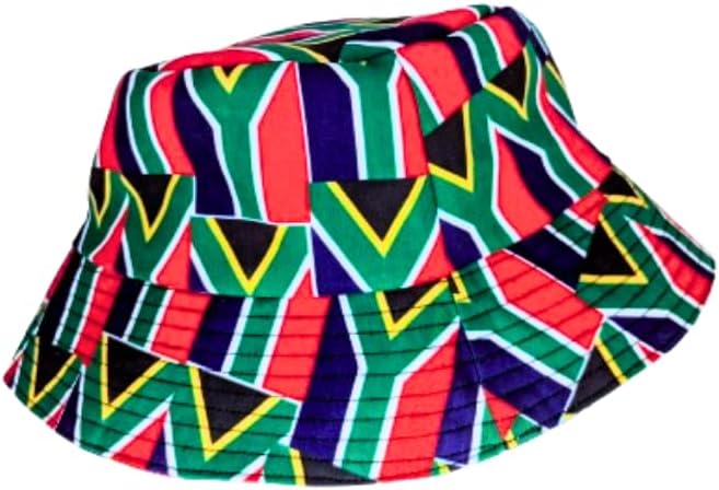 Adult size - South African Flag bucket Sun hat - Tribe Afrique