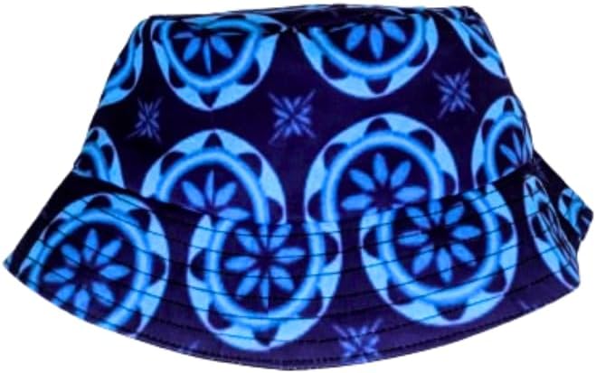 Adult size - Blue Shweshwe African Bucket hat by Tribe Afrique - Tribe Afrique