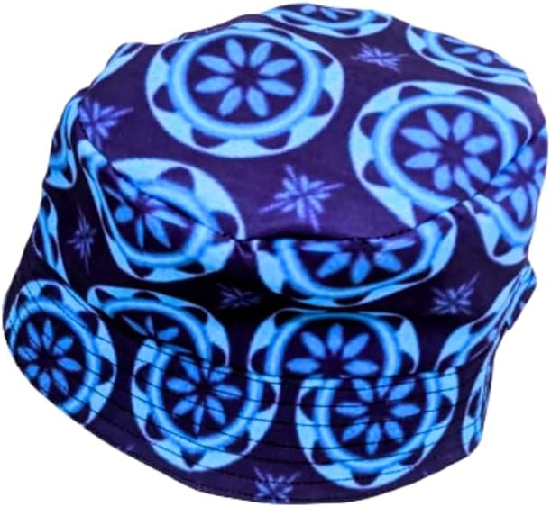 Adult size - Blue Shweshwe African Bucket hat by Tribe Afrique - Tribe Afrique