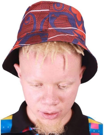Sotho Fluorish African Bucket hat by Tribe Afrique - Adult size - Tribe Afrique