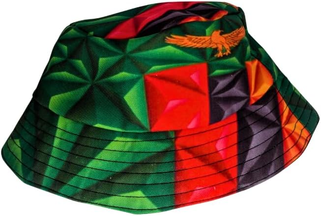 Adult size - Proudly Zambian flag Bucket hat by Tribe Afrique - Tribe Afrique