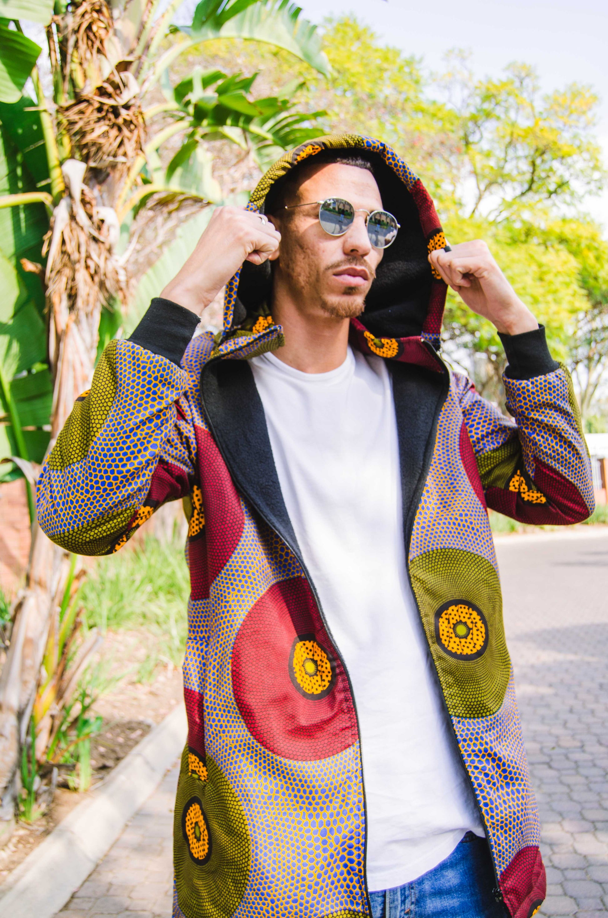 Lashibi Extra Long Jacket with Removable hood Tribe Afrique