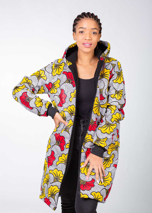 Menka Extra Long Jacket with Removable hood Tribe Afrique