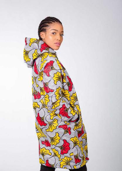 Menka Extra Long Jacket with Removable hood Tribe Afrique