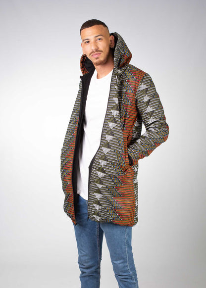 Mlindo Extra Long Jacket with Removable hood Tribe Afrique