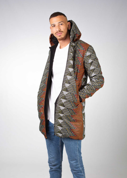 Mlindo Extra Long Jacket with Removable hood Tribe Afrique
