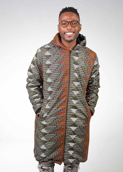 Mlindo Extra Long Jacket with Removable hood Tribe Afrique