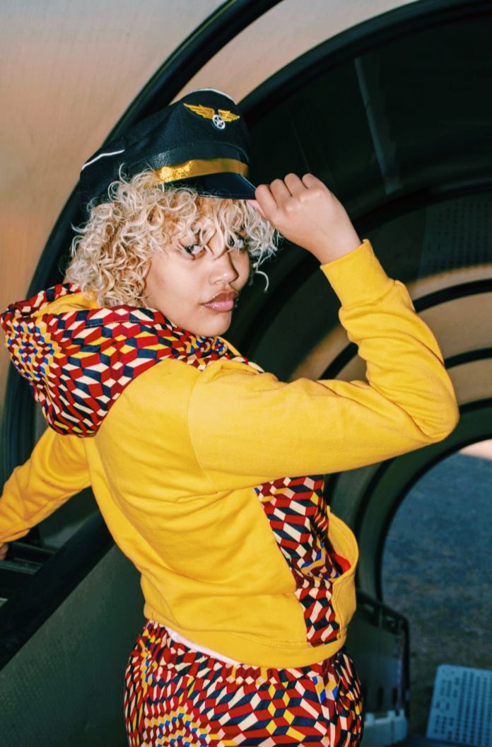 Lethu Yellow African Hoodie with 3-Ply Mask Tribe Afrique