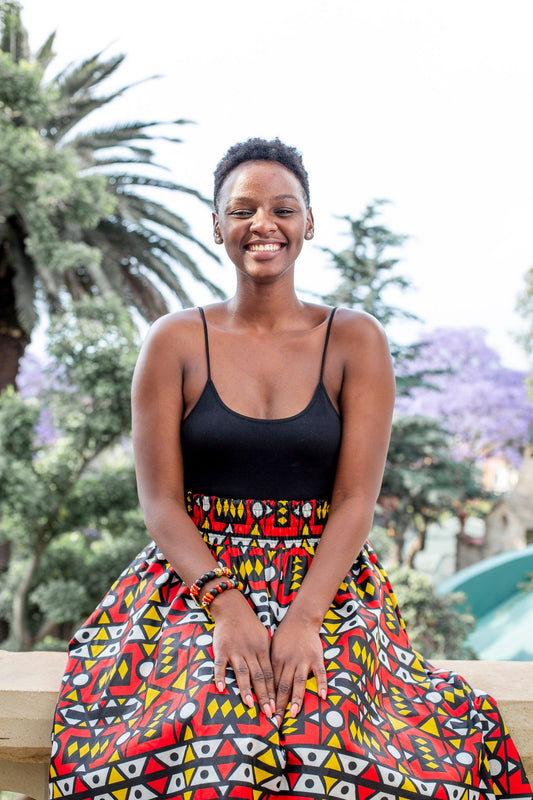 Ogyabaa High Waist Skirt by Tribe Afrique (With Pockets) Tribe Afrique