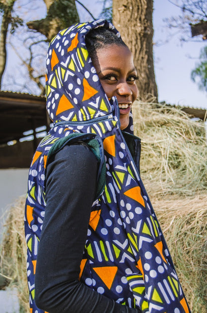 Nkonta Extra Long Jacket with Removable hood and sleeves Tribe Afrique