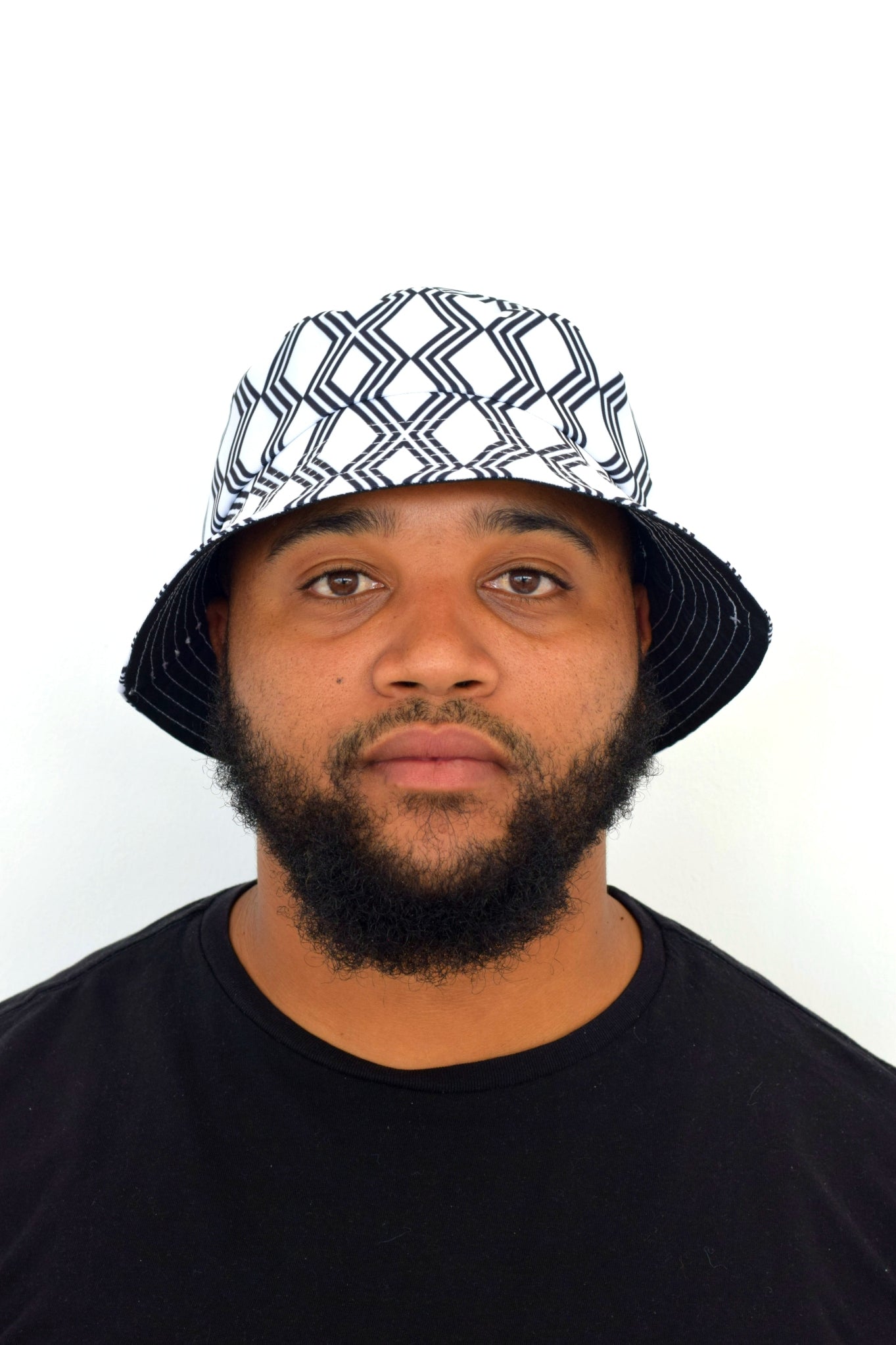 Black & White Bucket Hats by Tribe Afrique Tribe Afrique